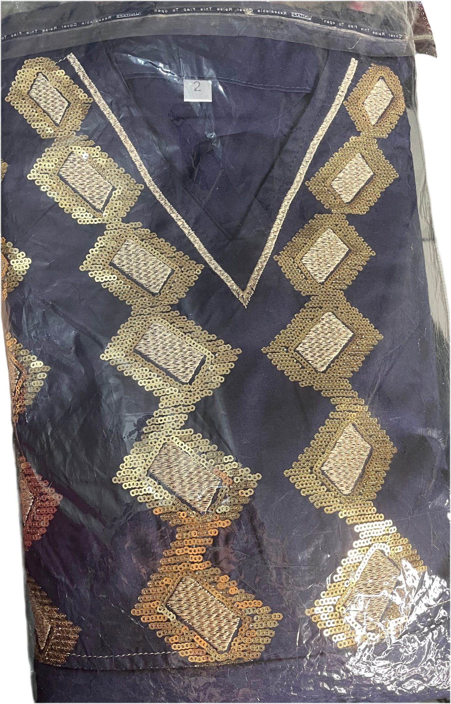 Beautiful Zigzag beaded sequin embroidery fabulous Jalabiya Maxi dress