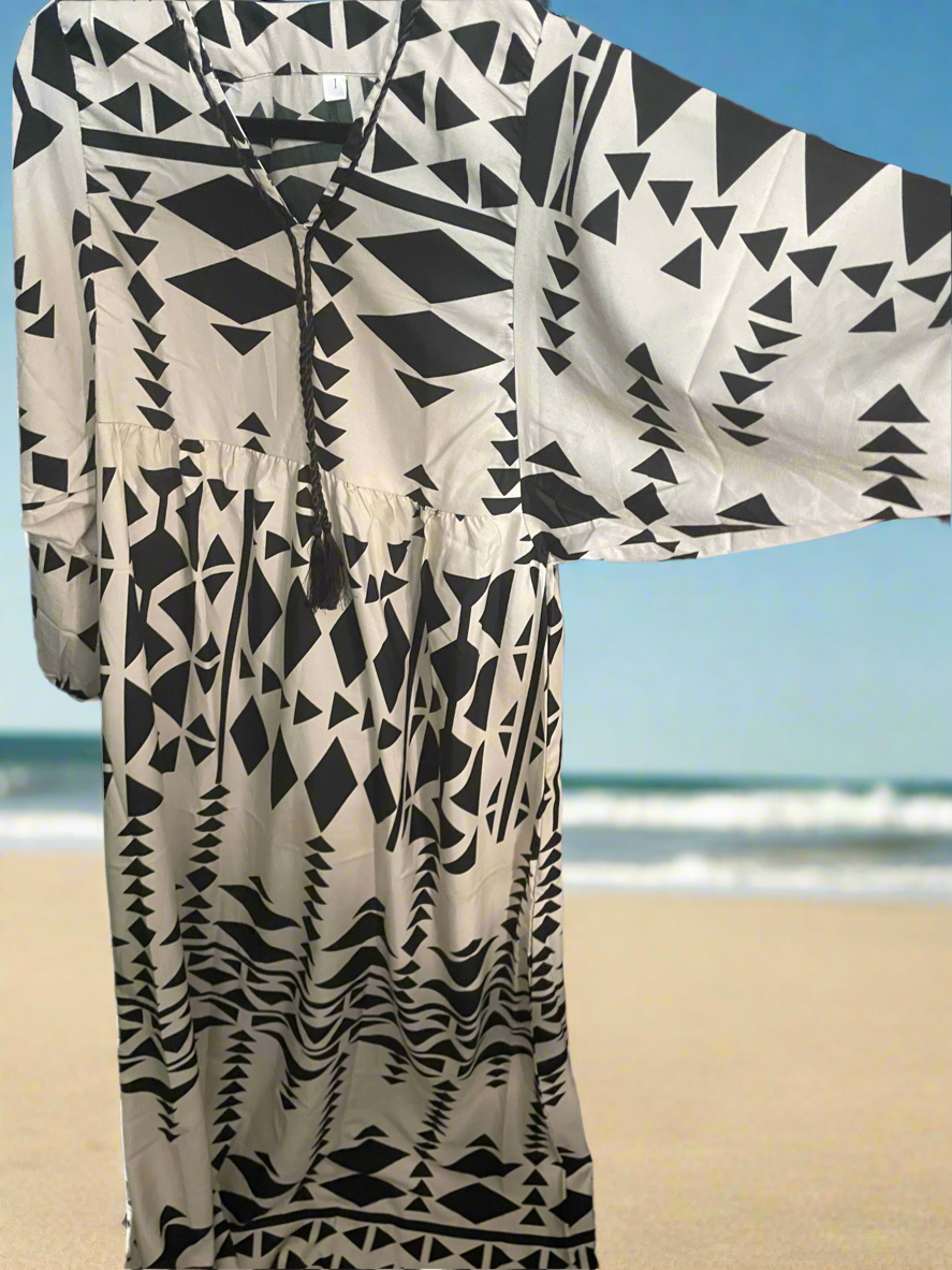 Elegant Colourful loose Jalabiya wide sleeves Maxi dress