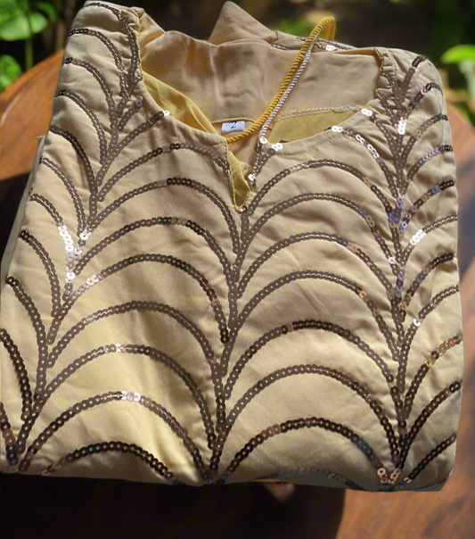 Fabulous beaded wavy chest Jalabiya dress plus size