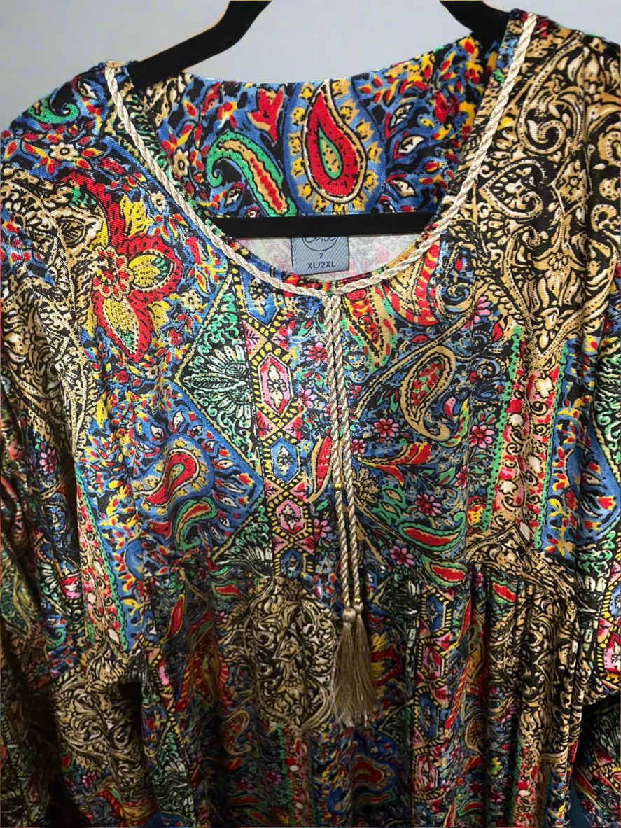 Luxury soft velvet multicoloured wide sleeves Jalabiya dress plus size