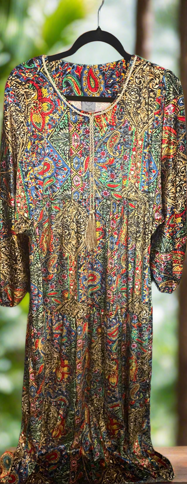 Luxury soft velvet multicoloured wide sleeves Jalabiya dress plus size