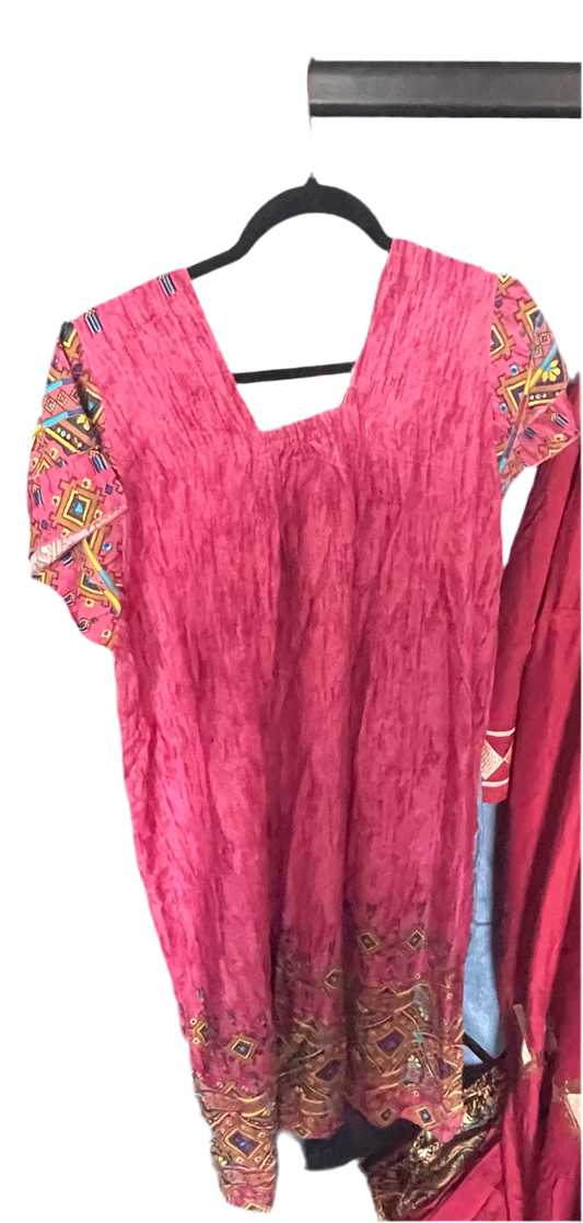 Beautiful printed midi dress Homewear off shoulder 
Summer plus size 18/20uk
