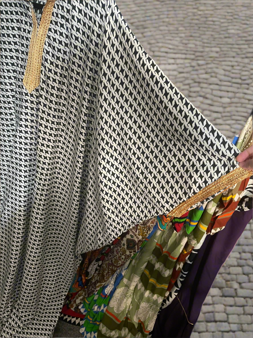 Kaftan loose dots print mix colours