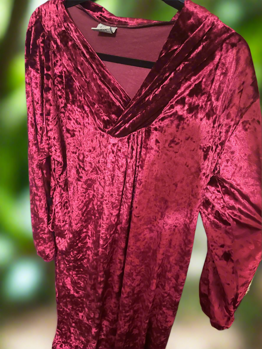 Rema soft velvet hooded with pockets stretchy maxi dress