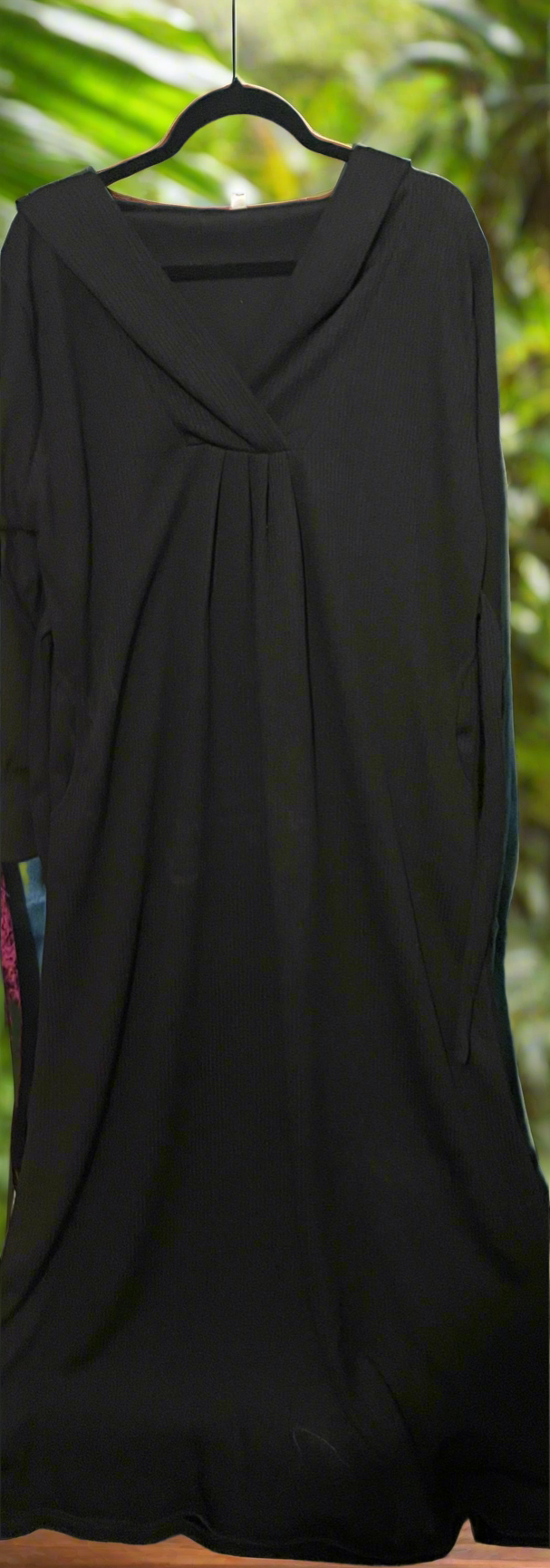 Traditional hooded Jalabiya with pockets belted stretching dress maxi
